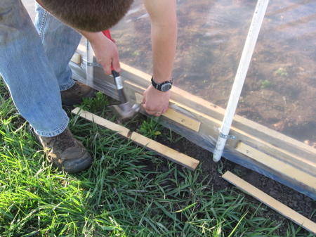 Attaching the plastic